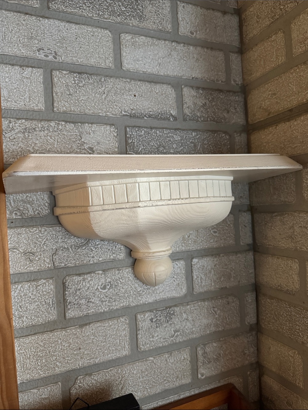 Plastic wood wall shelf